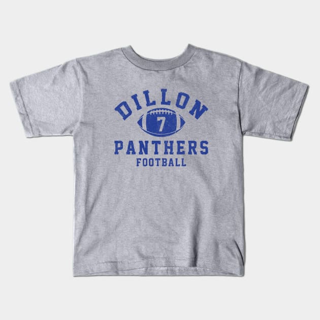 Dillon Panthers - #7 Matt Saracen - vintage logo Kids T-Shirt by BodinStreet